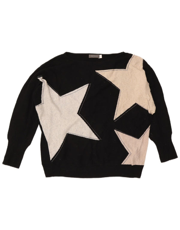 MINT VELVET Dame Boat Neck Jumper Sweater UK 16 Large Black