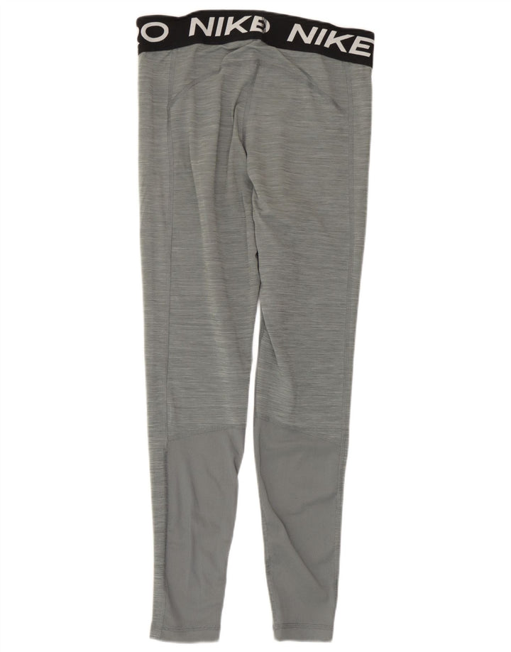 Nike Dame Dri Fit Grafiske Leggings UK 12 Medium Grey Colourblock