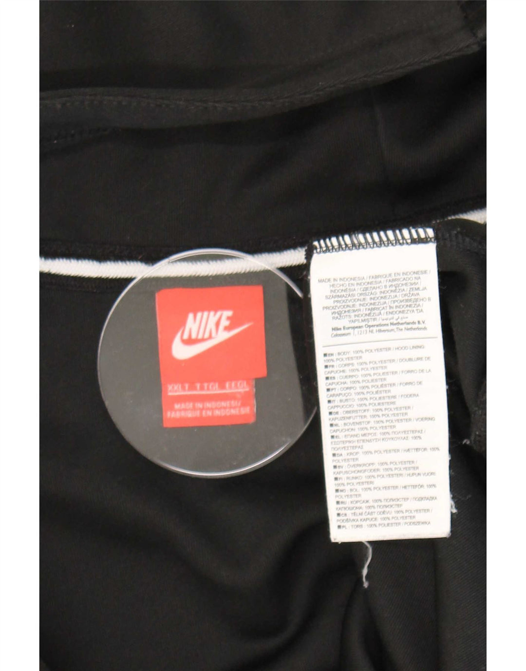Nike Hættetrøje med lynlås til mænd 2XL Sort Colourblock Polyester