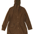 JACK WILLS Womens Oversized Hooded Parka Jacket UK 8 Small  Brown Cotton