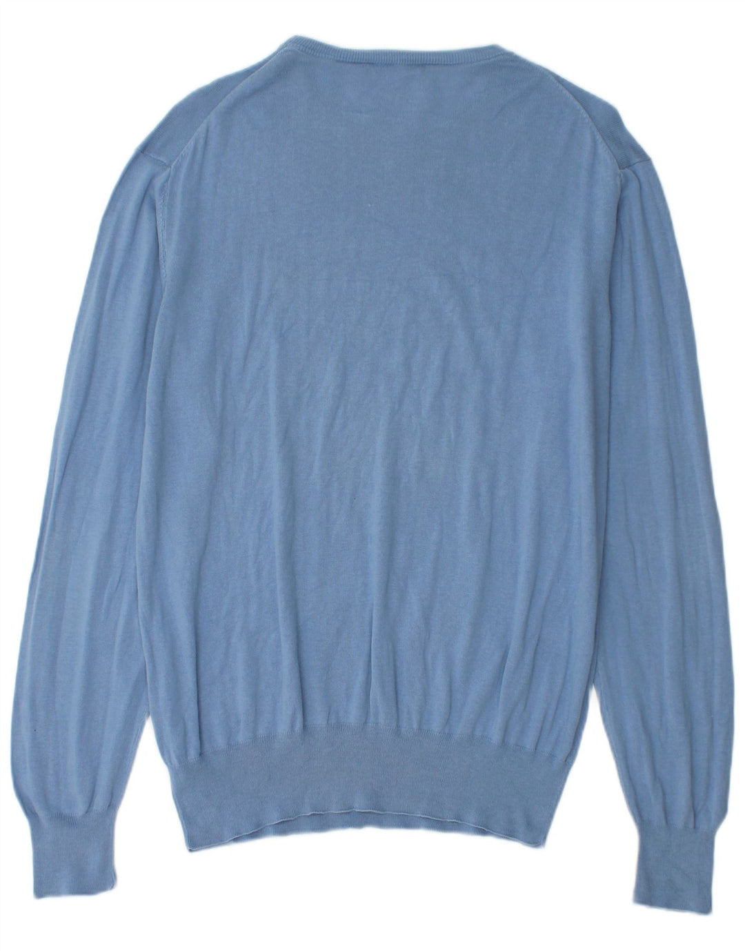 TRUSSARDI Herre sweater med rund hals IT 52 Stor blå bomuld