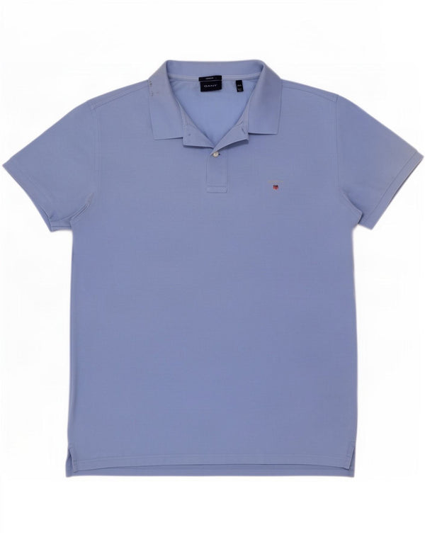 Gant Herre Regular Fit Polo Shirt 2XL Blå Bomuld