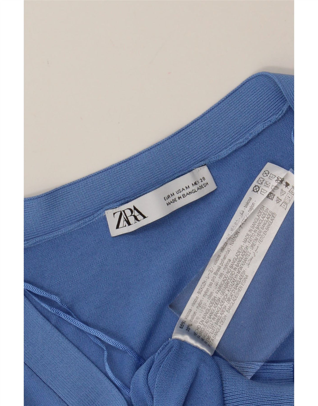ZARA Womens Cardigan Sweater UK 14 Medium Blue Viscose Vintage Zara and Second-Hand Zara from Messina Hembry 