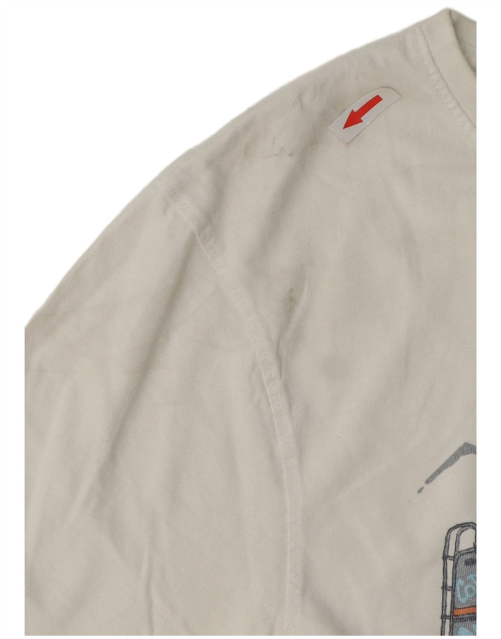Saltrock Herre grafisk T-shirt Top Lille hvid bomuld