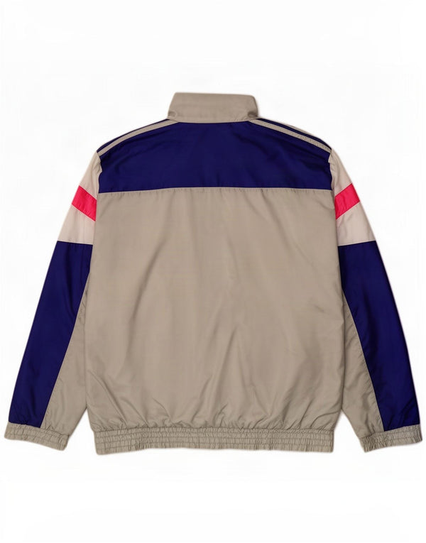 Adidas Træningsdragt til mænd Topjakke UK 38/40 Medium Grey Colourblock Polyamid
