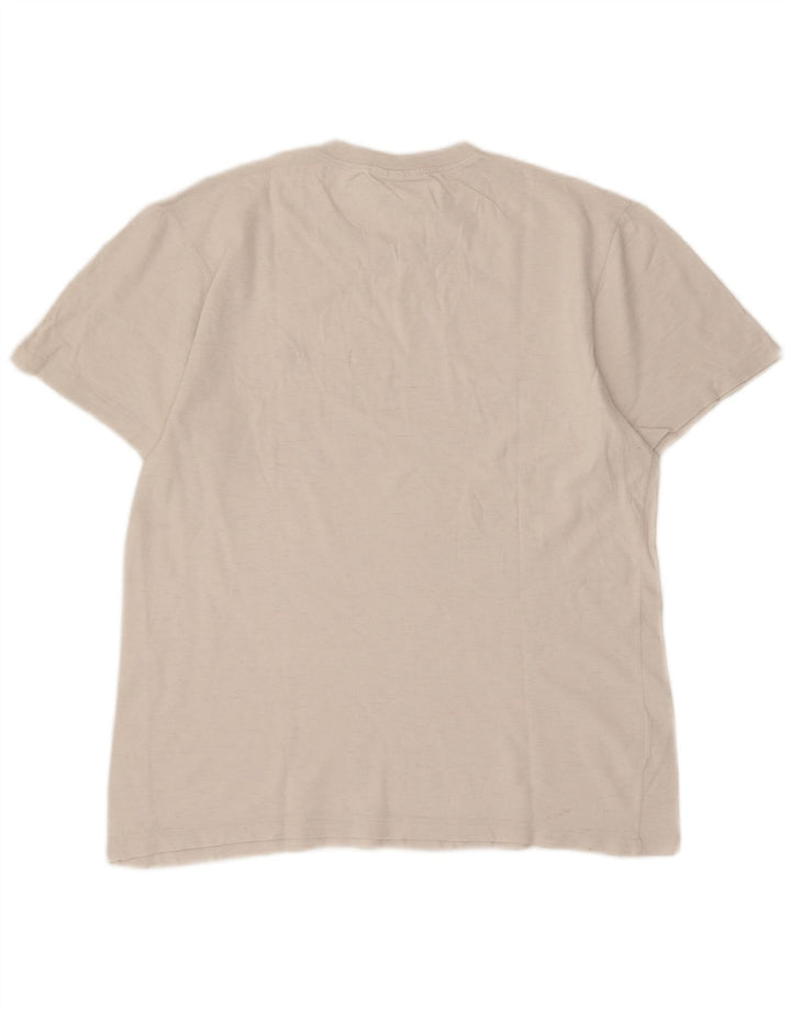 Lacoste Herre T-Shirt Top Størrelse 4 Medium Hvid Bomuld