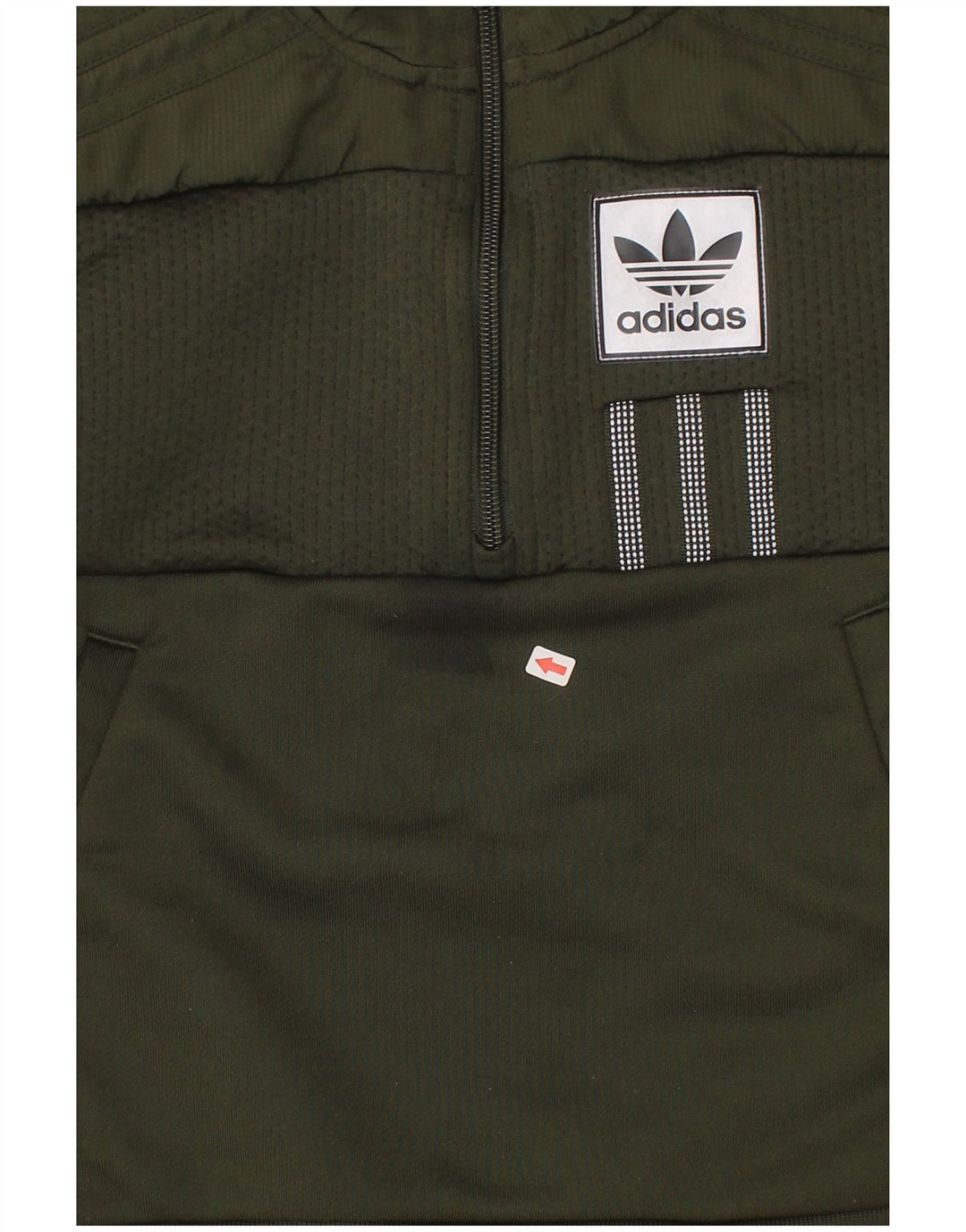 Adidas Boys Grafisk Zip Neck Sweatshirt Jumper 7-8 år Grøn Polyester