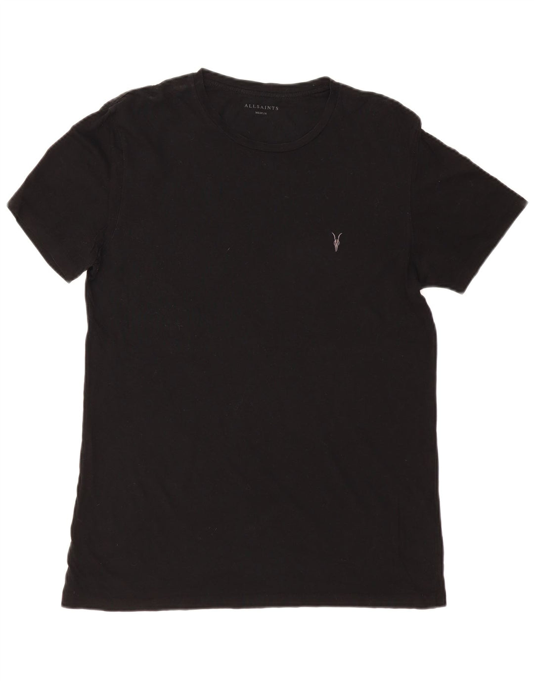 ALL SAINTS Herre T-Shirt Top Medium Sort Bomuld