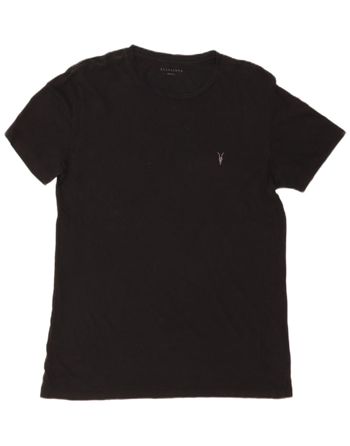 ALL SAINTS Herre T-Shirt Top Medium Sort Bomuld