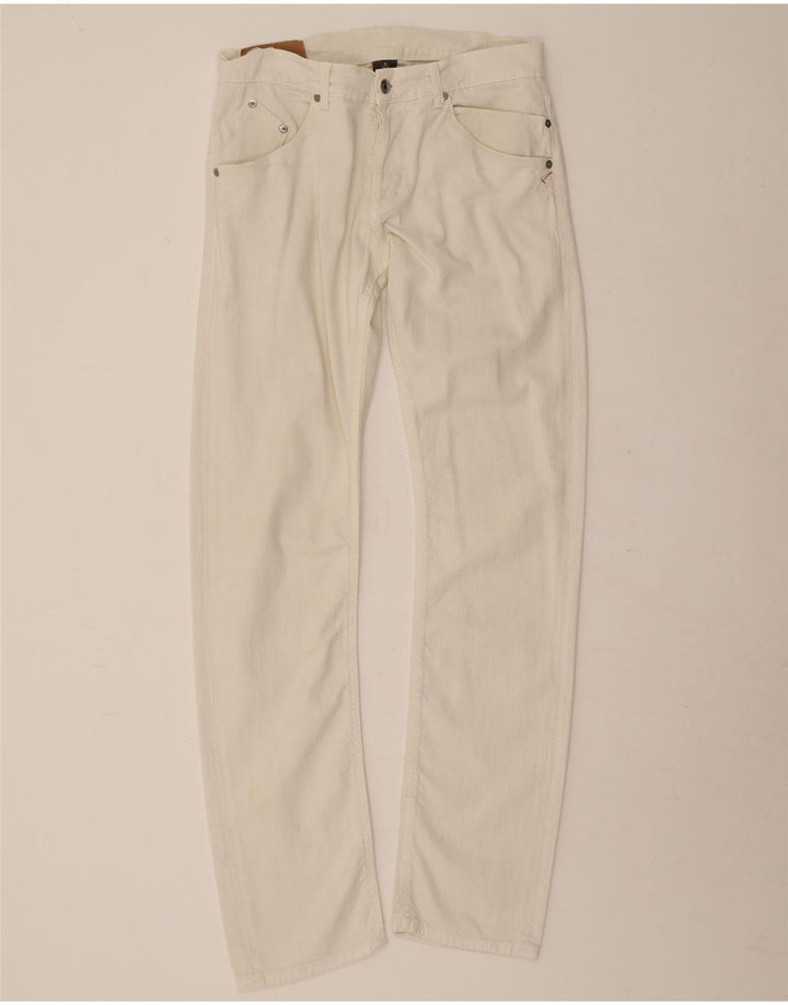 Dondup Herre Slim Casual Bukser W32 L32 Hvid Bomuld