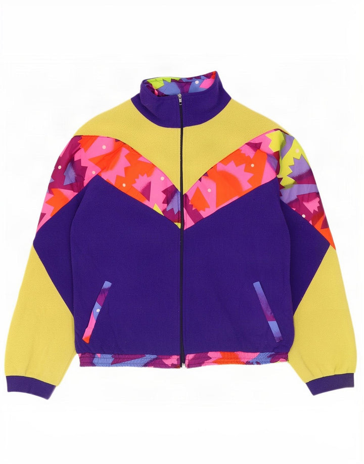 Vintage fleecejakke til mænd UK 42 XL Lilla Colourblock Polyester