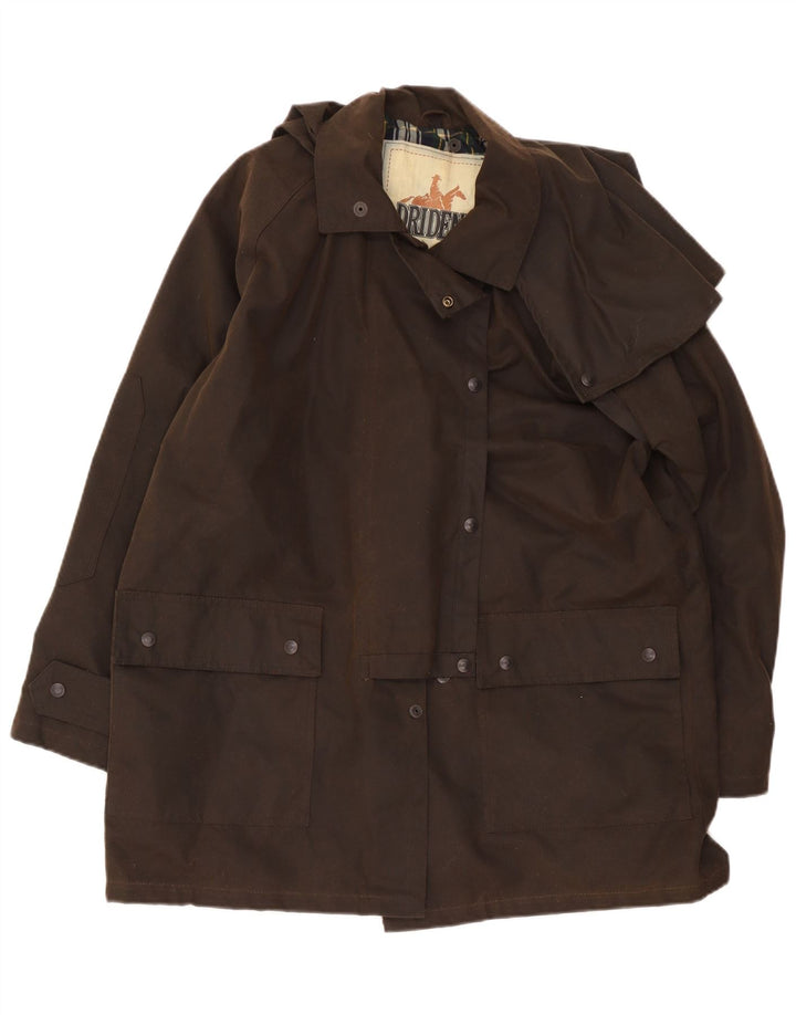 Driden Dame Oversized Vokset Bomuld Capelet Coat UK 14 Medium Brun