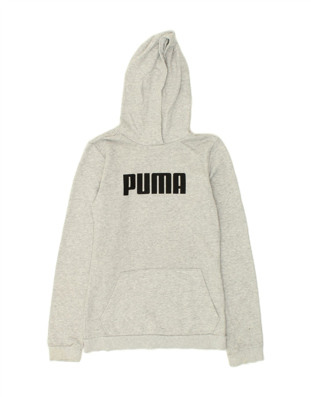 PUMA Boys Graphic Hoodie Jumper 15-16 Years Grey Polyester | Vintage Puma | Thrift | Second-Hand Puma | Used Clothing | Messina Hembry 