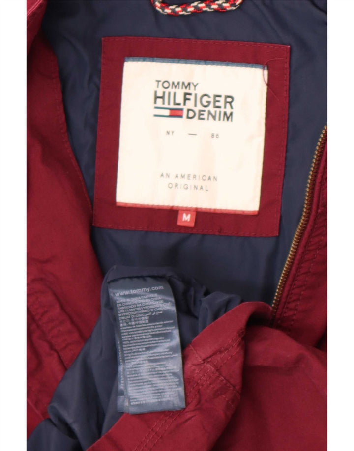 Tommy Hilfiger Herre Bomber Jacket UK 38 Medium Bourgogne Bomuld