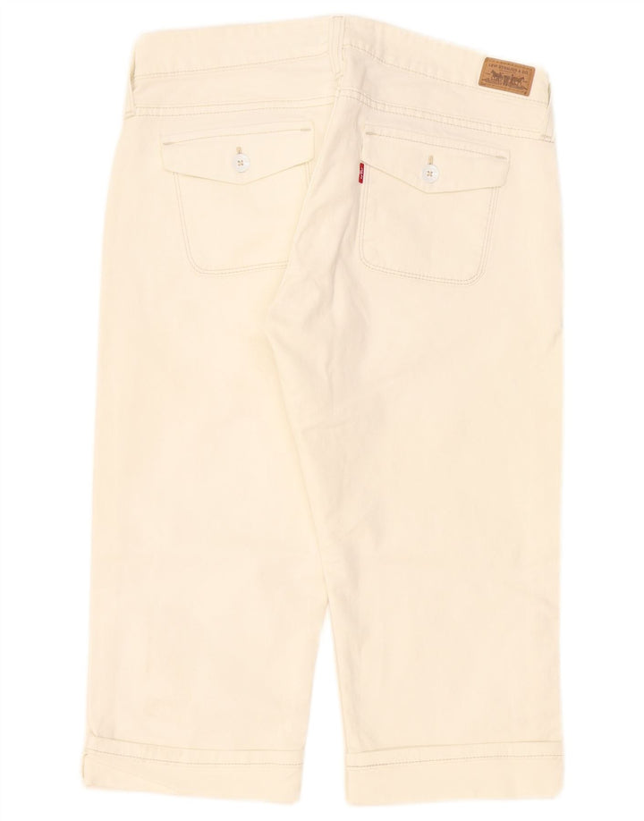 Levi's Dame Denim Bermuda Shorts US 8 Medium W32 Hvid Bomuld