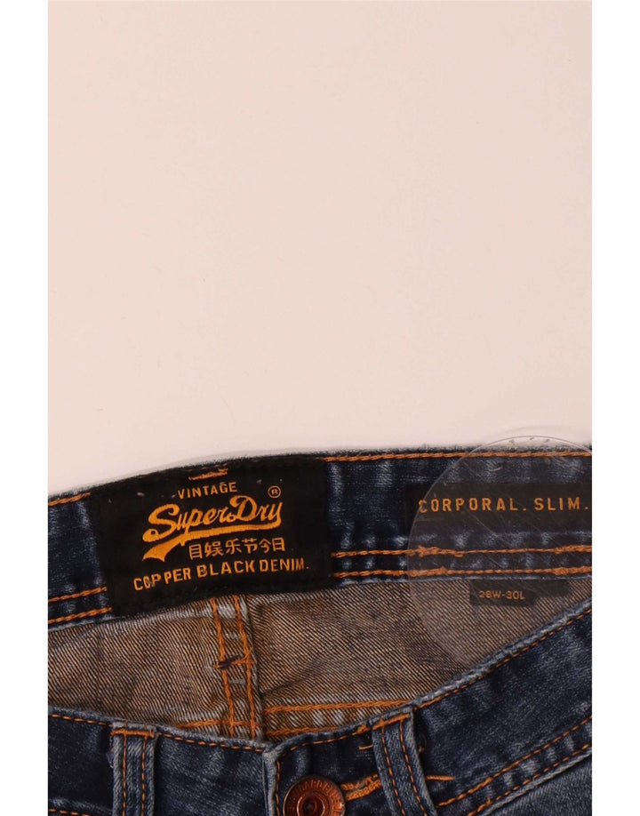 Superdry Herre Corporal Slim Jeans W28 L30 blå bomuld
