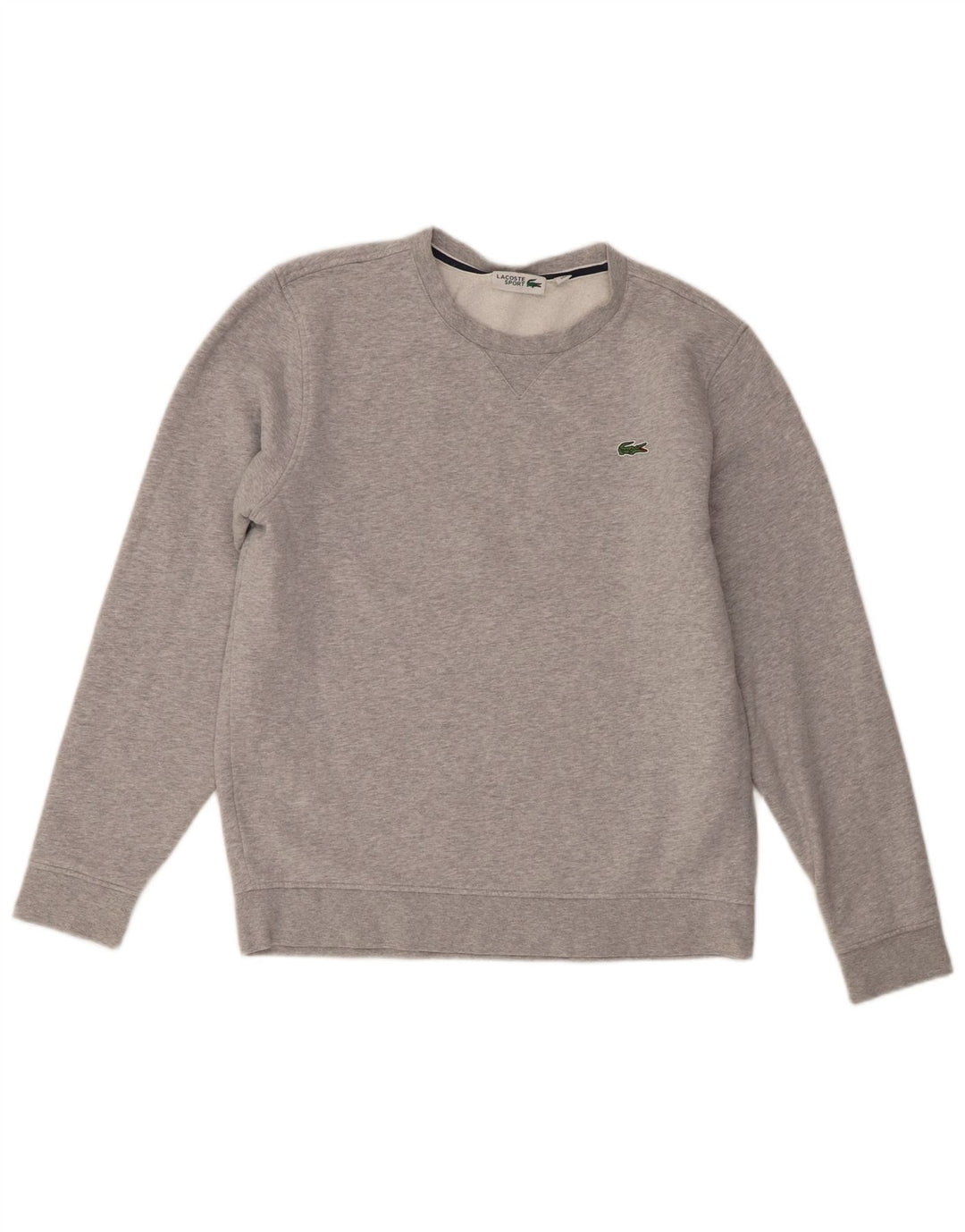 Lacoste Herre Sweatshirt Jumper Størrelse 4 Medium Grå Flecked Bomuld