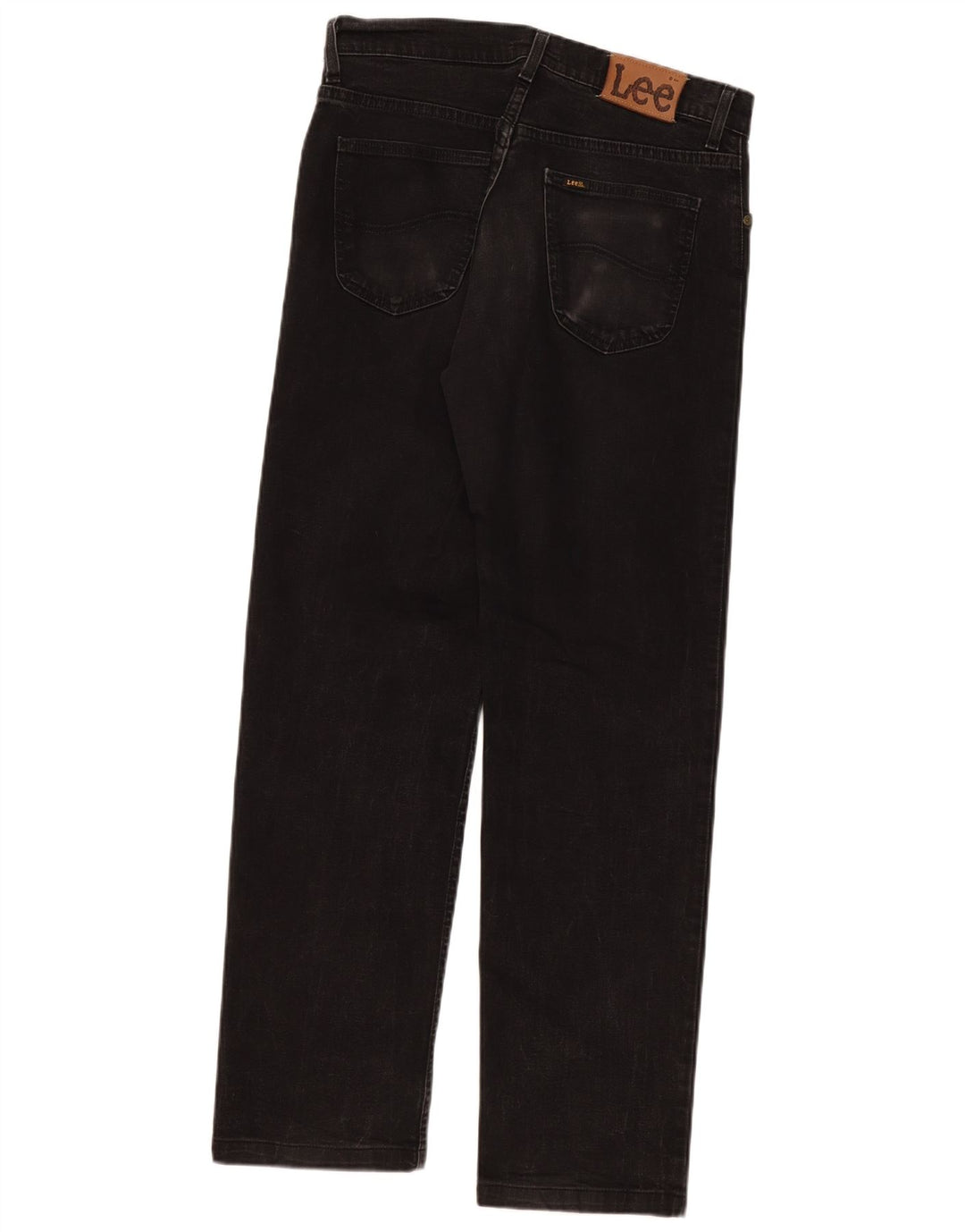 Lee Mens Brooklyn Straight Jeans W33 L31 Sort Bomuld