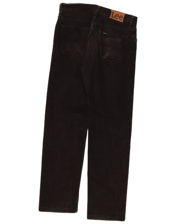 Lee Mens Brooklyn Straight Jeans W33 L31 Sort Bomuld