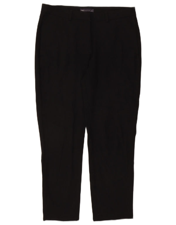 Marks & Spencer Dame Crop Suit Bukser UK 12 Medium W30 L25 Black