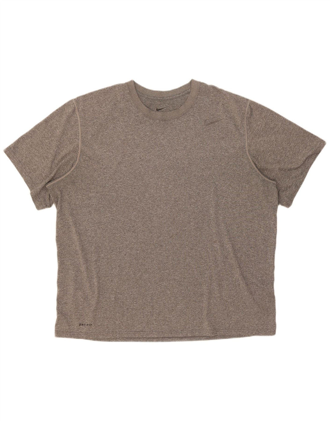 Nike Herre Dri Fit T-shirt Top 2XL Grå Flecked Polyester