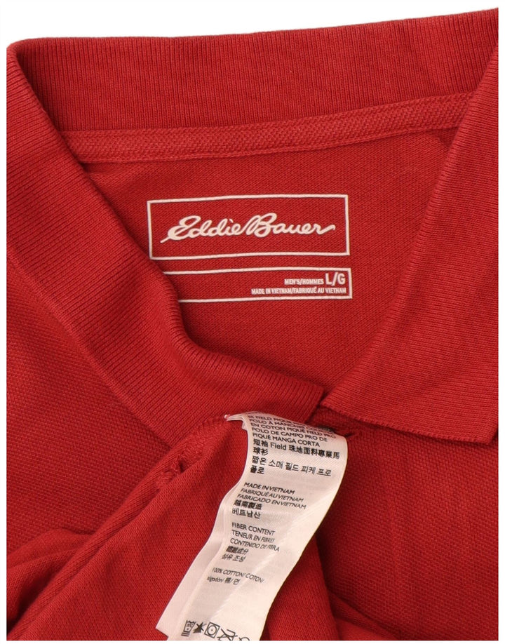 Eddie Bauer herre poloskjorte stor rød bomuld