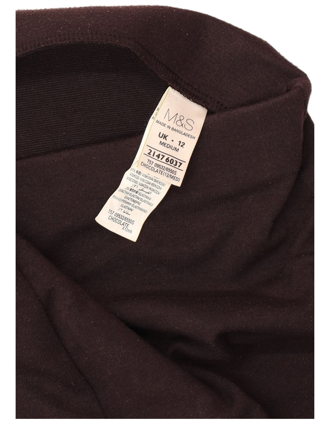 Marks & Spencer Dame Slim Casual Bukser UK 12 Medium W30 L30 Brun
