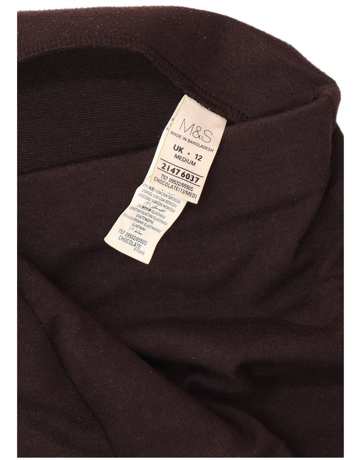Marks & Spencer Dame Slim Casual Bukser UK 12 Medium W30 L30 Brun