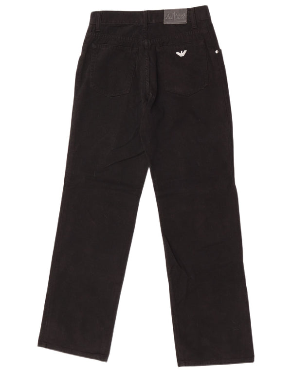 Armani Boys Straight Jeans 10-11 år W25 L28 Sort Bomuld