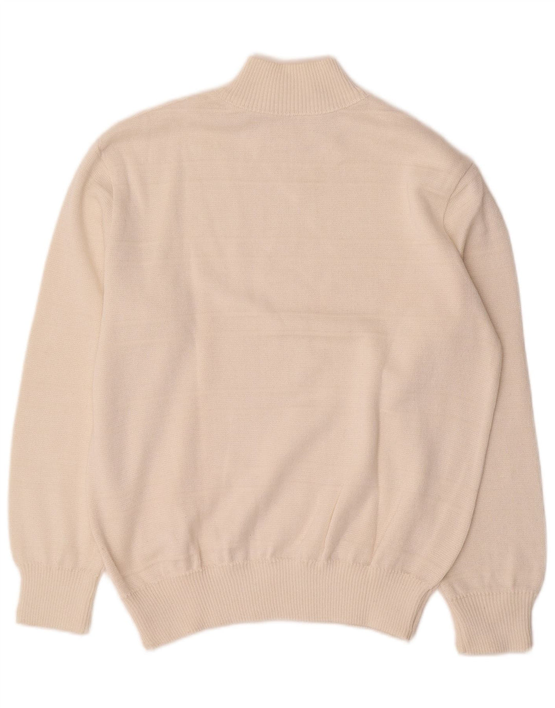 VINTAGE Dame Turtle Neck Sweater UK 16 Large White