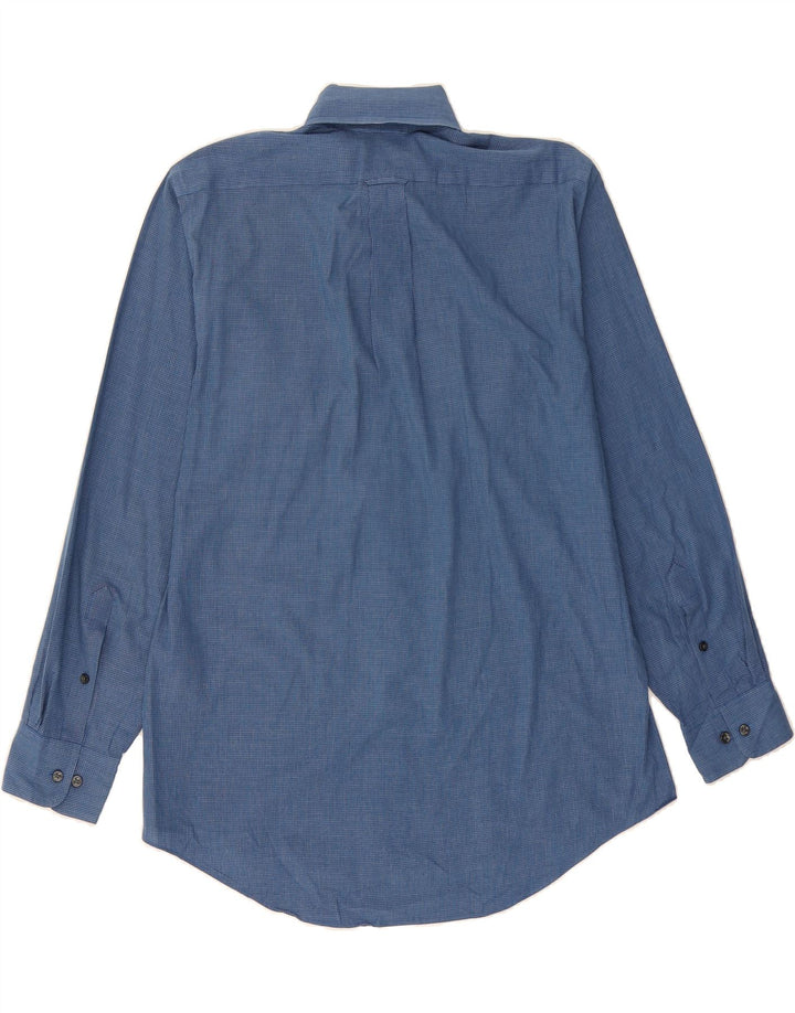 IZOD Mens Shirt Size 16 Large  Blue Gingham Cotton Vintage Izod and Second-Hand Izod from Messina Hembry 