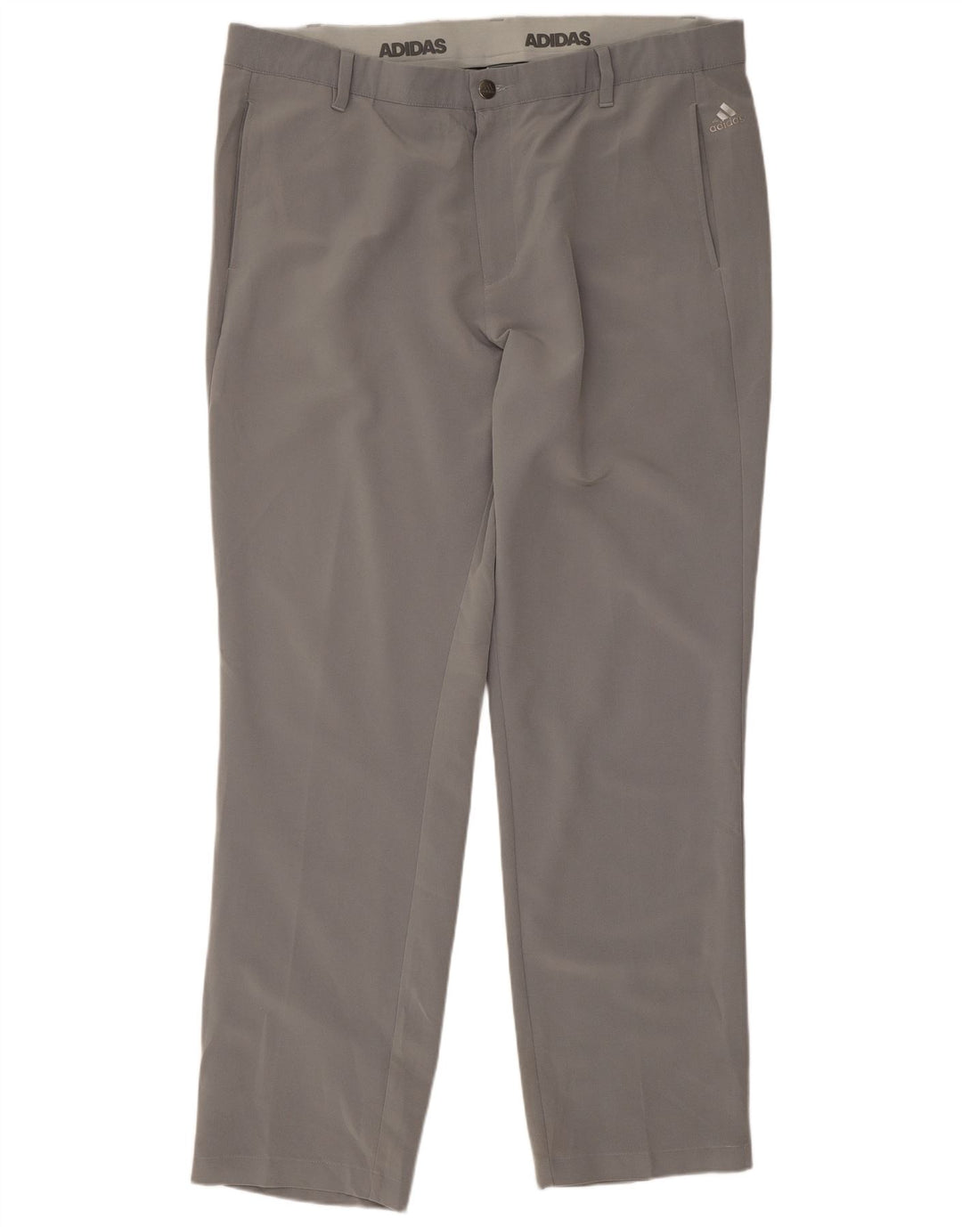 Adidas Straight Chino-bukser til mænd W38 L32 Grå polyester