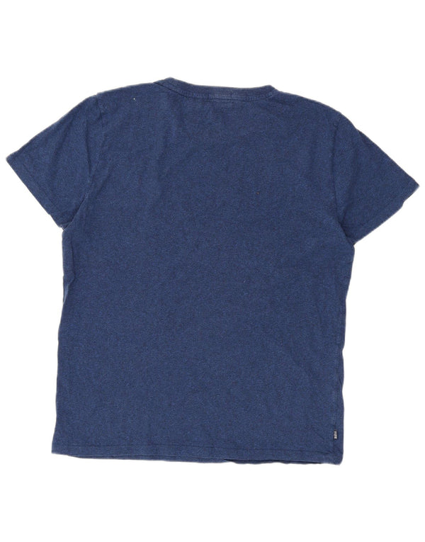 Superdry T-shirt top til mænd XL marineblå bomuld