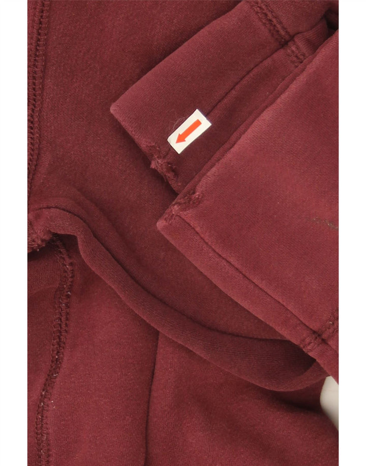 Superdry Herre Button Neck Sweatshirt Jumper Medium Bourgogne bomuld