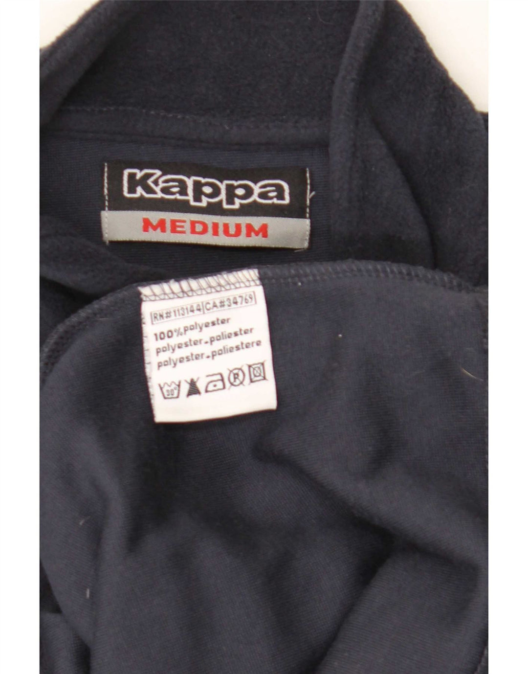Kappa Dame Fleece Jumper med lynlås DK 12 Medium Navy Blue Polyester