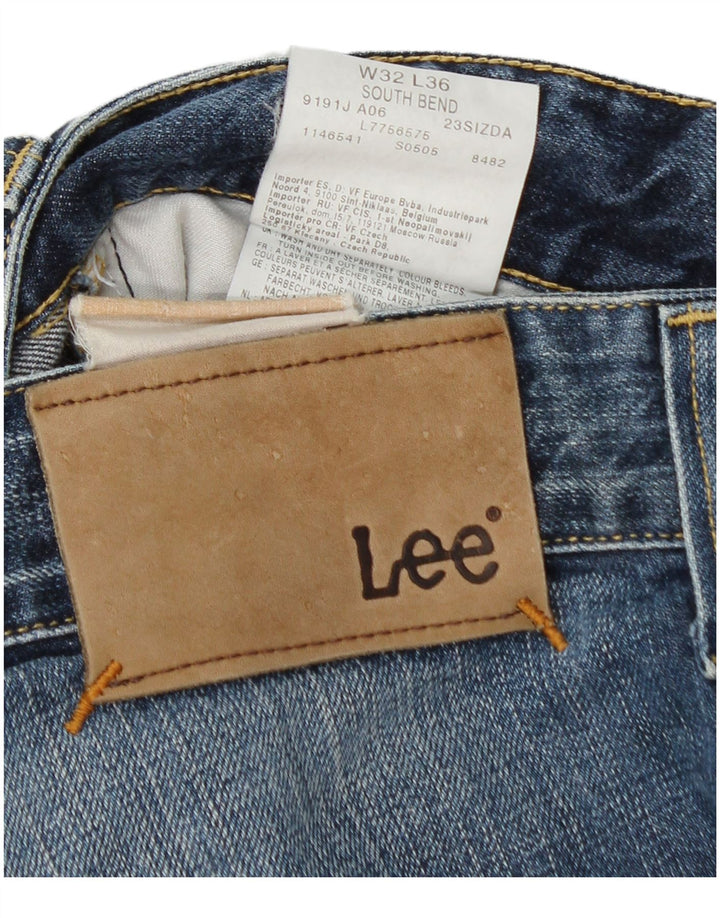 Lee Straight Jeans til mænd W32 L36 blå bomuld