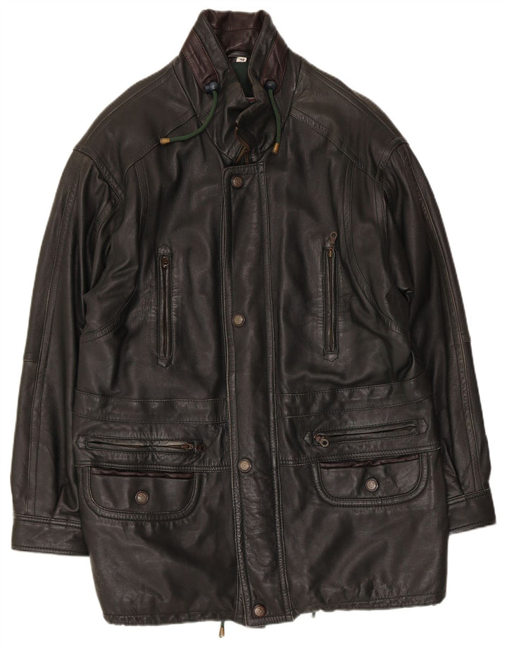 Shelter Bay Herre læderfrakke UK 38 Medium Sort