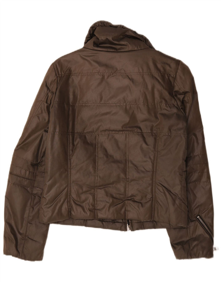 Hogan Dame Polstret Jakke IT 42 Medium Brun Polyester