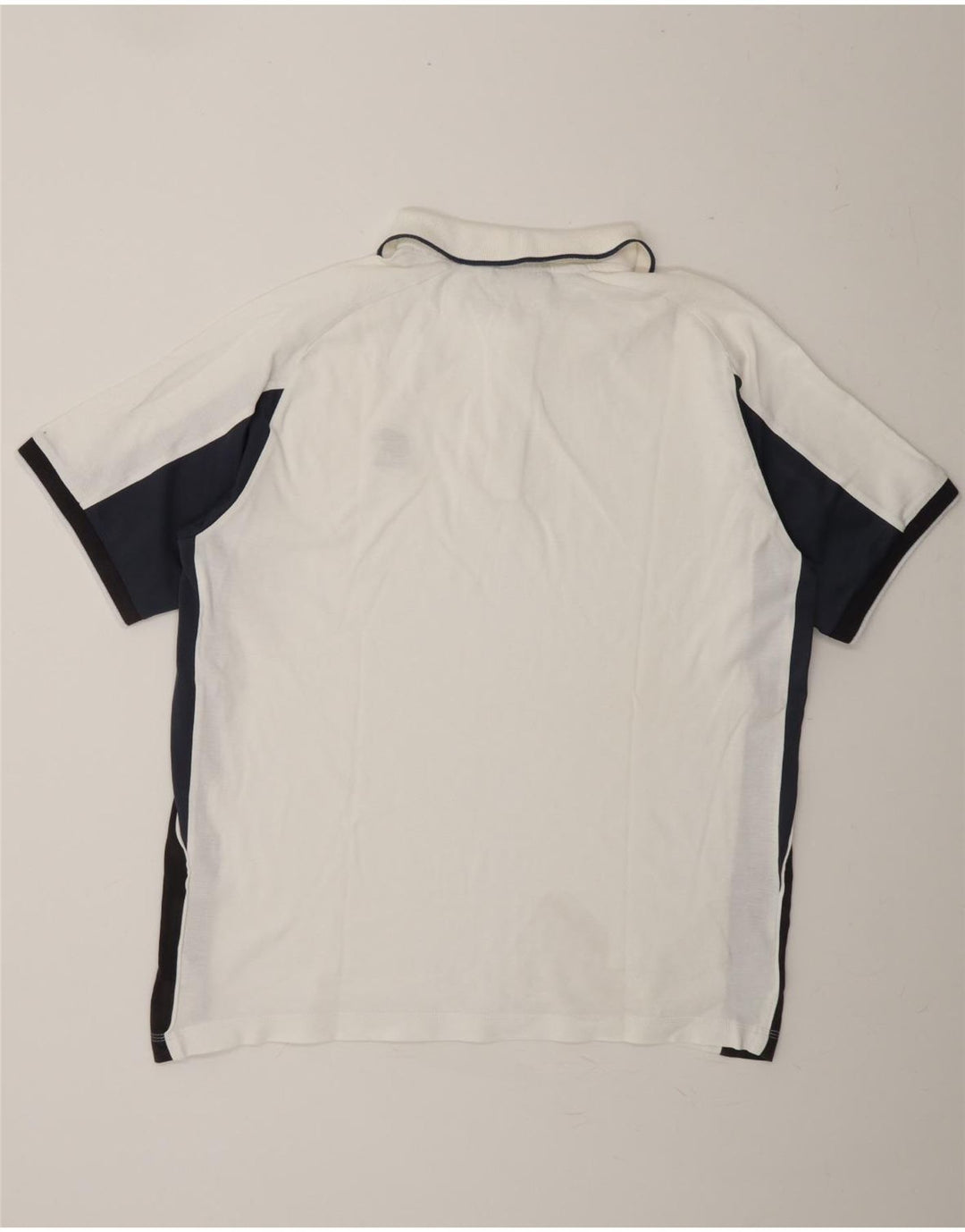 LOTTO Mens Polo Shirt Large White Colourblock Cotton Vintage Lotto and Second-Hand Lotto from Messina Hembry 