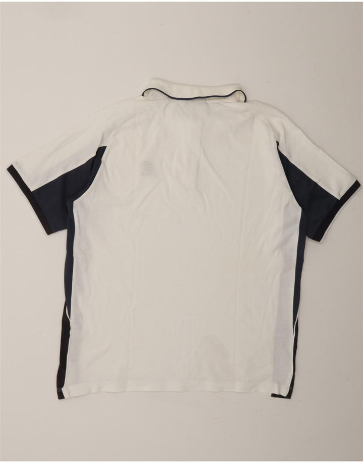 LOTTO Mens Polo Shirt Large White Colourblock Cotton Vintage Lotto and Second-Hand Lotto from Messina Hembry 