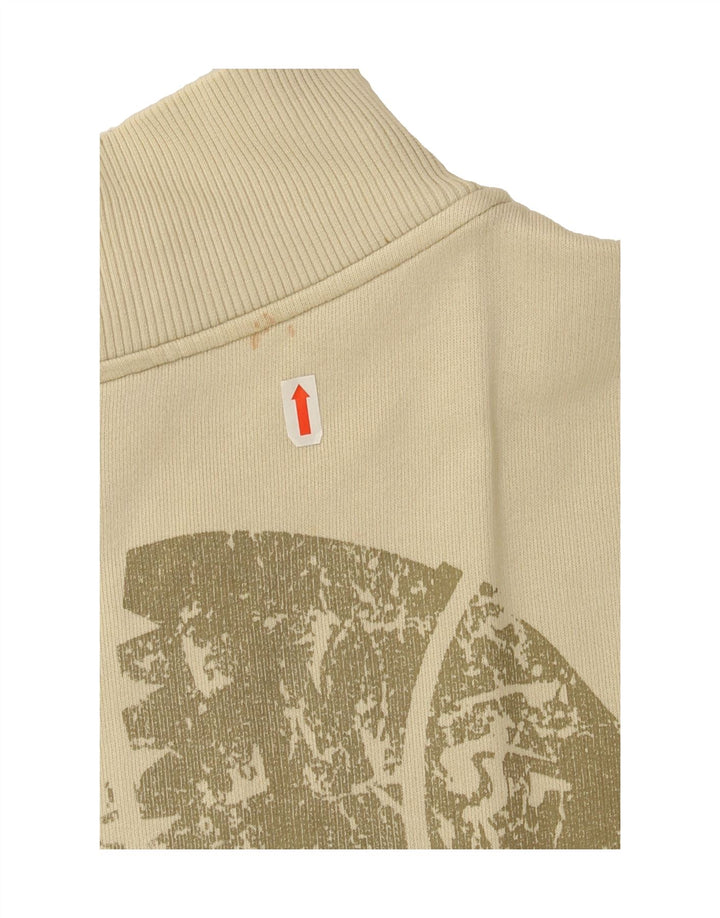 AMERICANINO Mens Graphic Tracksuit Top Jacket Large Beige Cotton Vintage Americanino and Second-Hand Americanino from Messina Hembry 