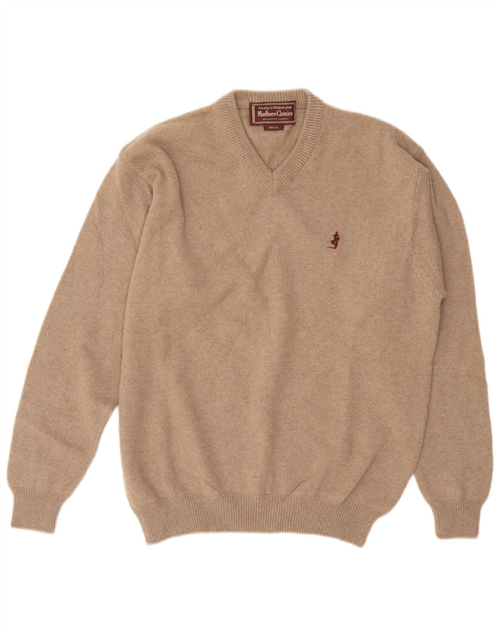 Marlboro Classics Herre V-hals sweater lille beige uld