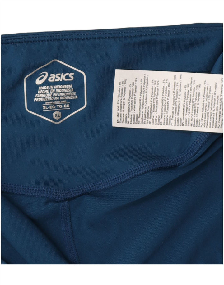 Asics Womens Crop Leggings UK 18 XL Blå Polyester