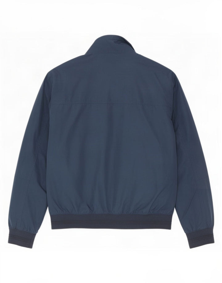 Zara Herre Bomber Jacket UK 40 Large Navy Blue Polyester