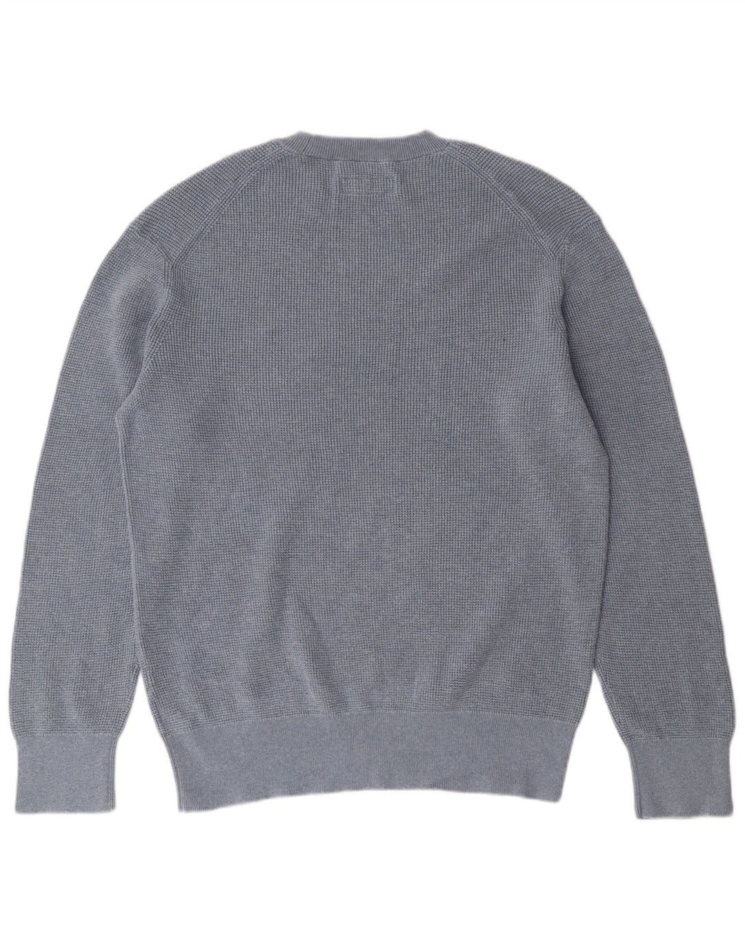 ALL SAINTS Herre sweater med rund hals, mellemblå bomuld