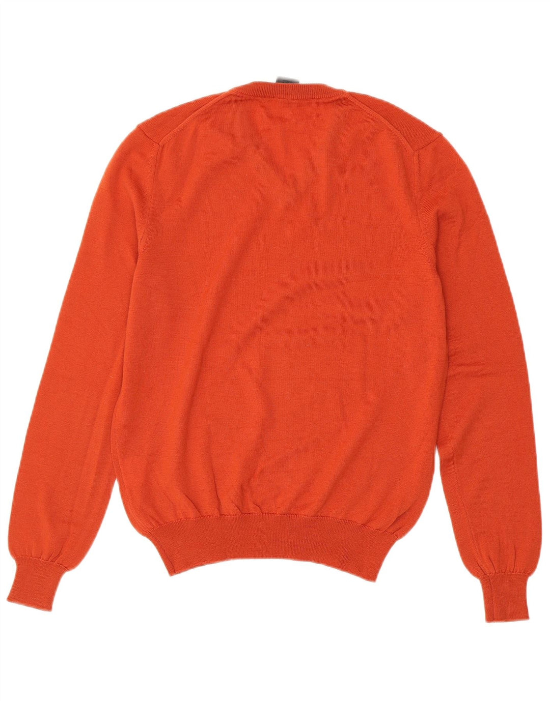 Calvin Klein Herre V-hals sweater Small Orange Virgin Wool