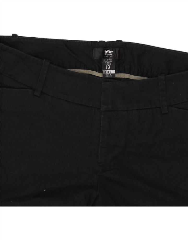 MOSSIMO Womens Capri Trousers US 12 Large W34 L20 Black Cotton | Vintage Mossimo | Thrift | Second-Hand Mossimo | Used Clothing | Messina Hembry 