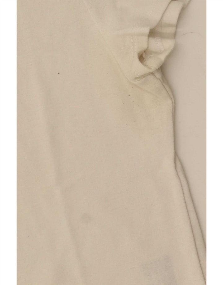 Levi's Dame T-Shirt Top UK 12 Medium Hvid Bomuld