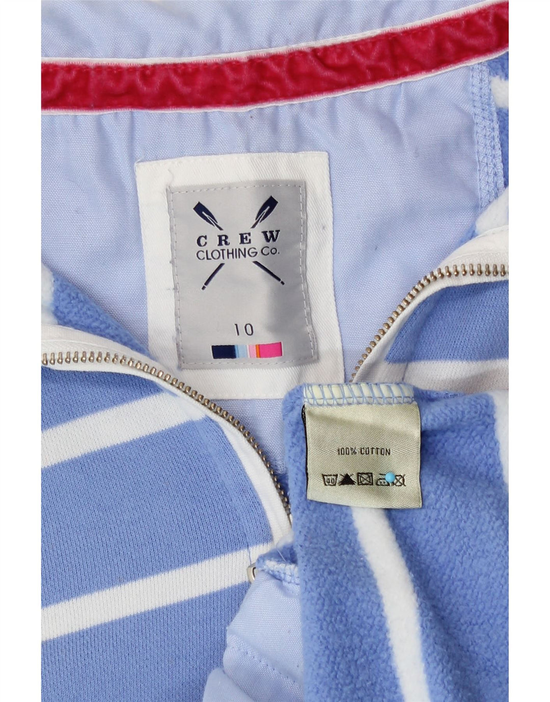 Besætningstøj Dame Oversized Sweatshirt Jumper UK 10 Lille blå stribet