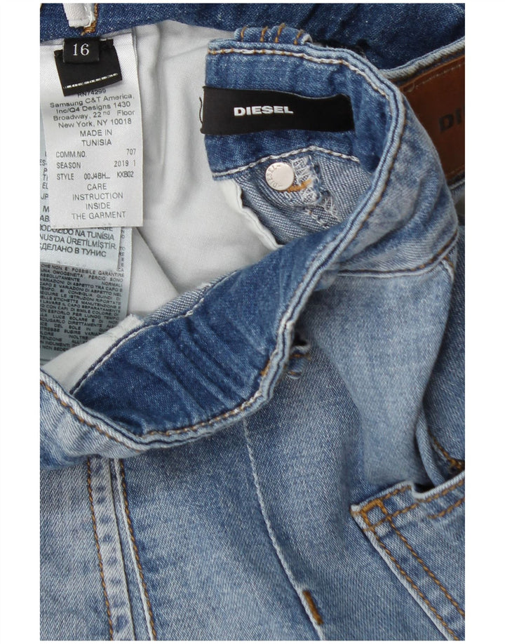 DIESEL Pige Denim Shorts 15-16 År W28 Blå Bomuld